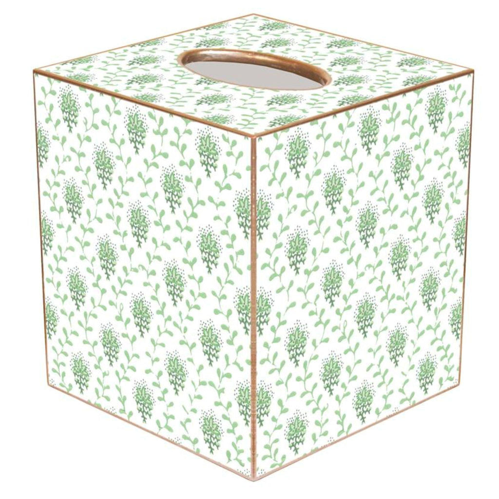 Wood Sage Provencial Print Tissue Box Cover - Bath Accessories - The Well Appointed House