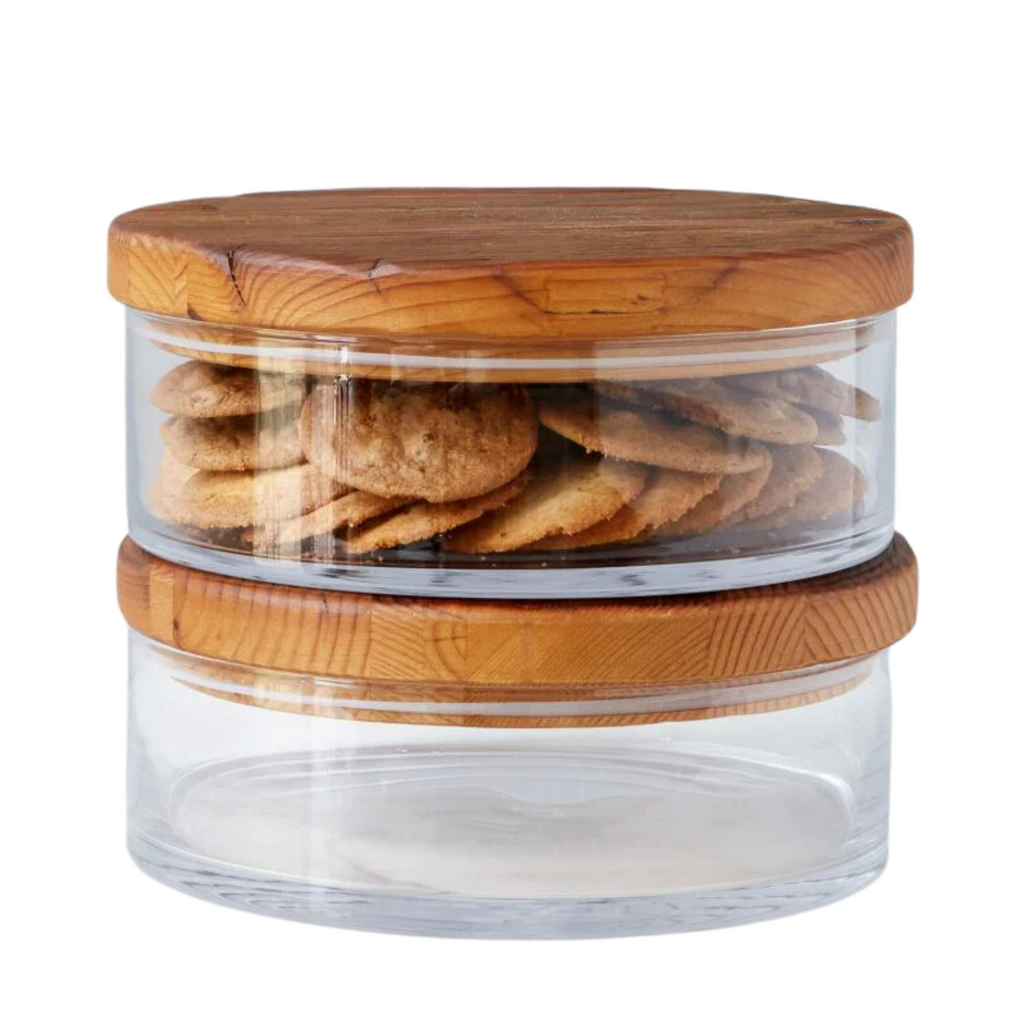 Classic Wood Top Canisters - Available in 3 Sizes- The Well Appointed House