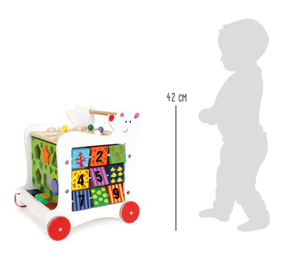 Wooden Bear Walker For Babies - Little Loves Walkers Wagons & Push Toys - The Well Appointed House