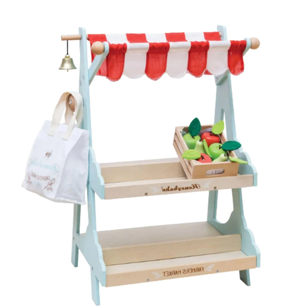 Wooden Farm Market Stall For Kids - Little Loves Kitchens Food & Kids Grocery - The Well Appointed House