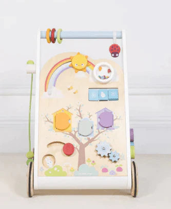 Wooden Forest Creatures Activity Walker For Toddlers - Little Loves Walkers Wagons & Push Toys - The Well Appointed House