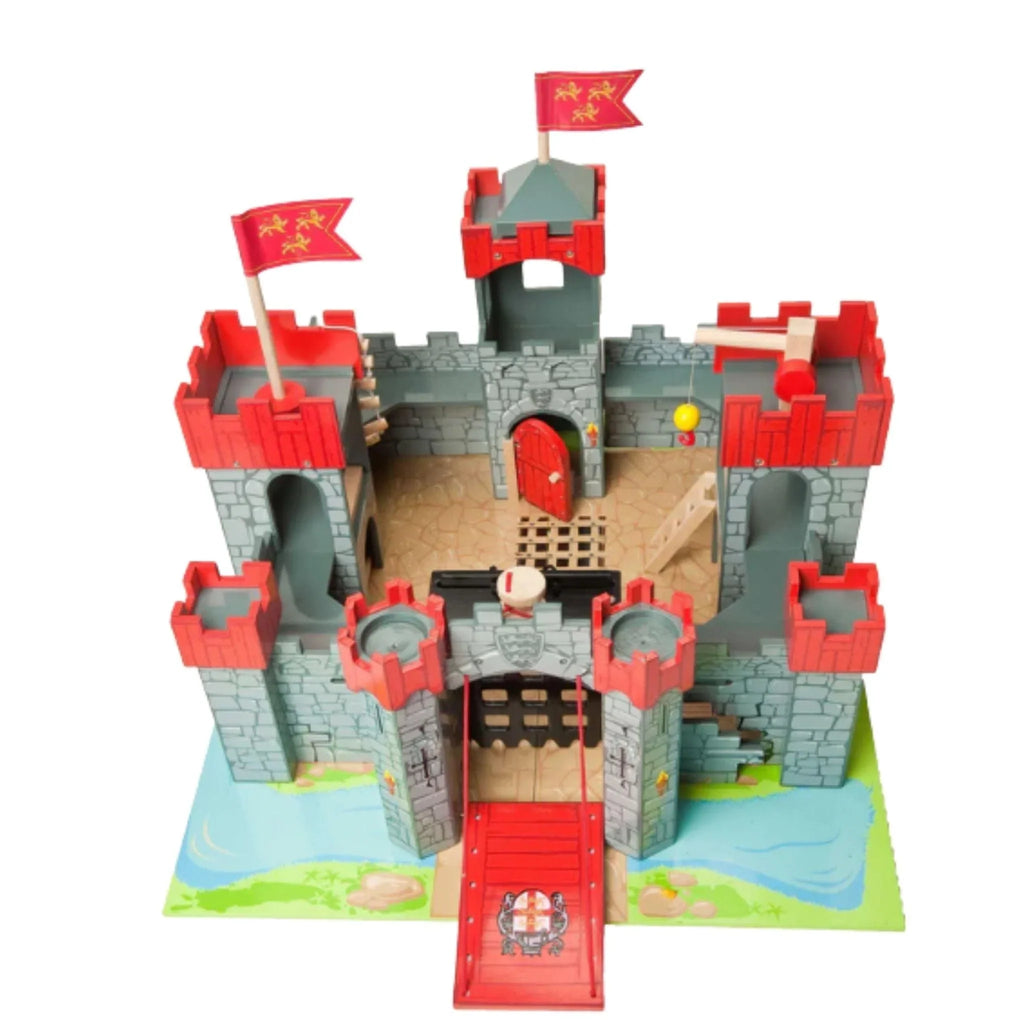 Wooden Lionheart Toy Castle Playset For Kids - Little Loves Pretend Play - The Well Appointed House