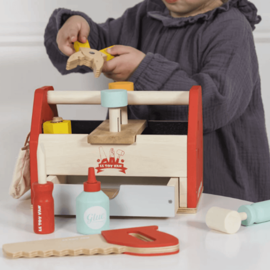 Wooden My First Tool Bench Toy For Kids - Little Loves Pretend Play - The Well Appointed House