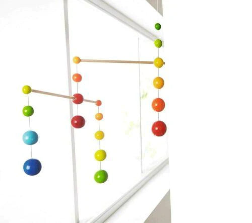 Wooden Rainbow Balls Mobile - Little Loves Learning Toys - The Well Appointed House