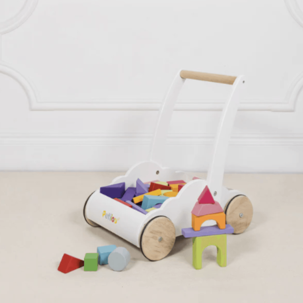 Wooden Rainbow Cloud Walker - Little Loves Walkers Wagons & Push Toys - The Well Appointed House
