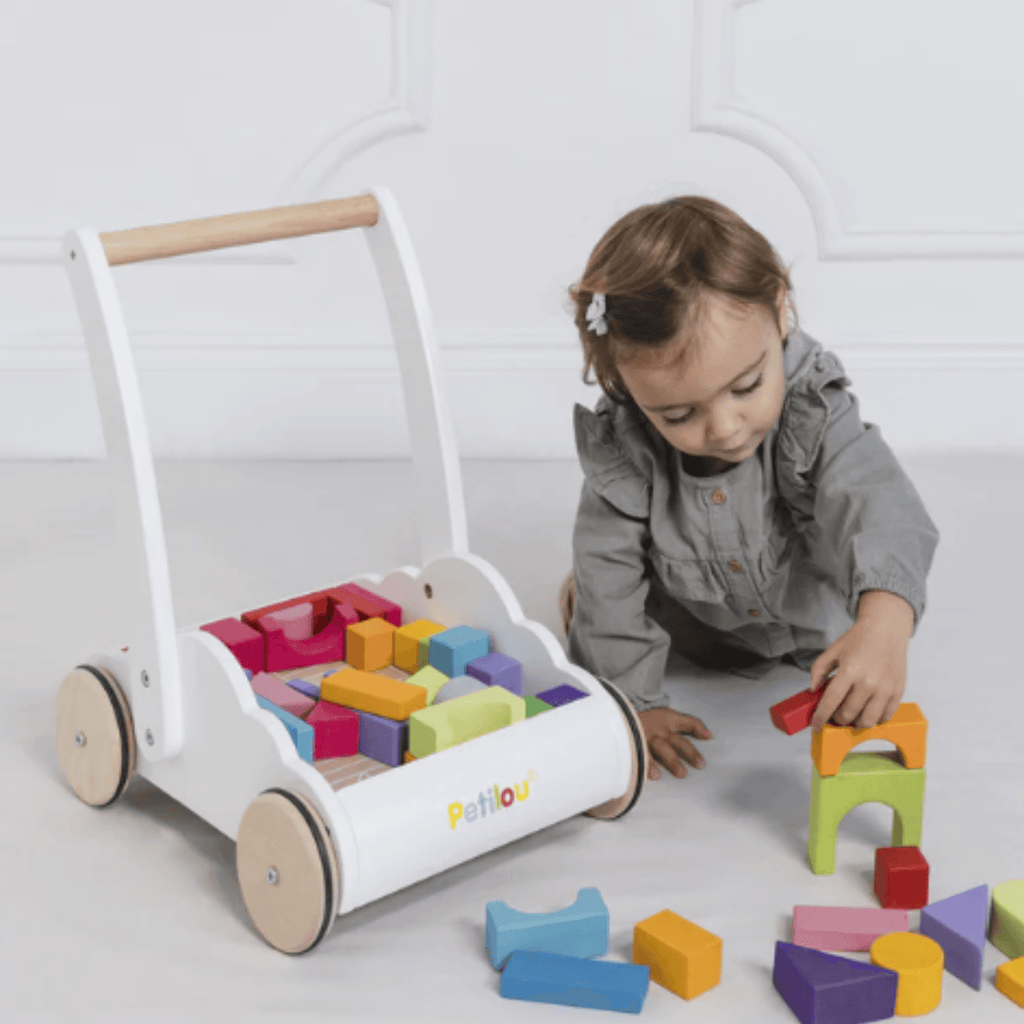 Wooden Rainbow Cloud Walker - Little Loves Walkers Wagons & Push Toys - The Well Appointed House