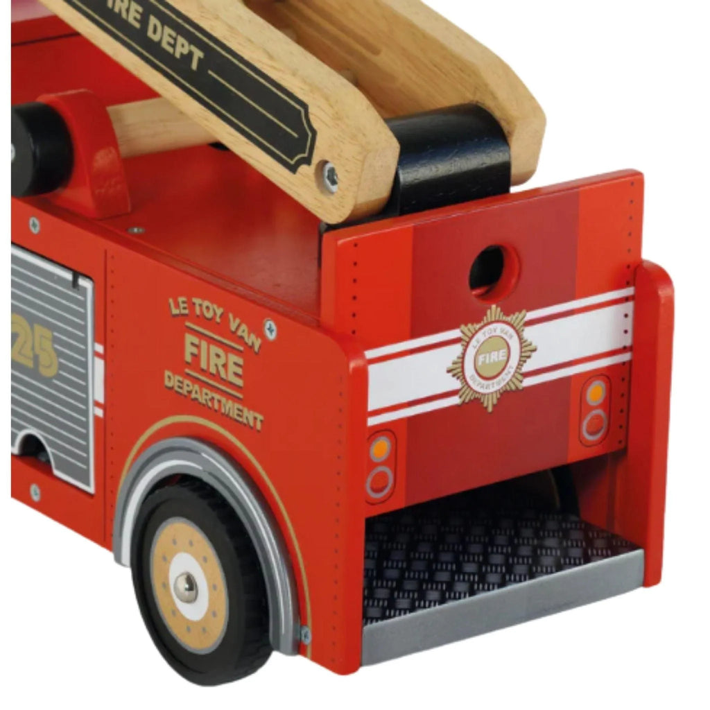 Wooden Red Fire Engine Truck For Kids - Little Loves Trucks - The Well Appointed House