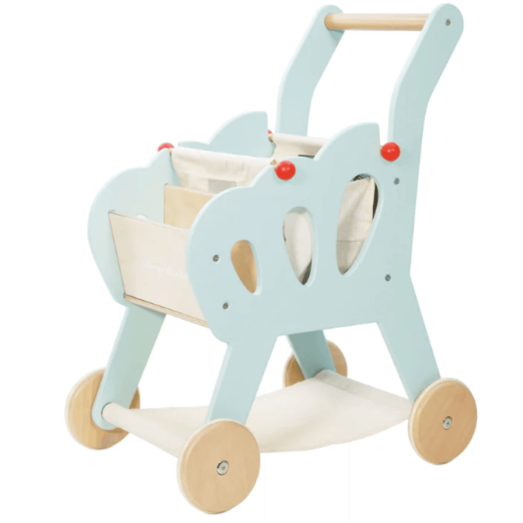Wooden Shopping Trolley - Little Loves Kitchens Food & Kids Grocery - The Well Appointed House