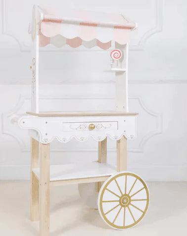 Wooden Tea Time Trolley Cart For Kids - Little Loves Kitchens Food & Kids Grocery - The Well Appointed House