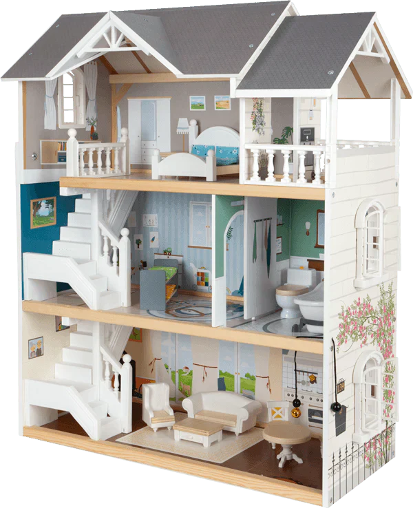 Wooden Urban Villa Doll House For Children - Little Loves Dollhouses - The Well Appointed House