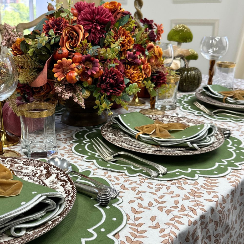 Woodland Leaves Tablecloth - The Well Appointed House 