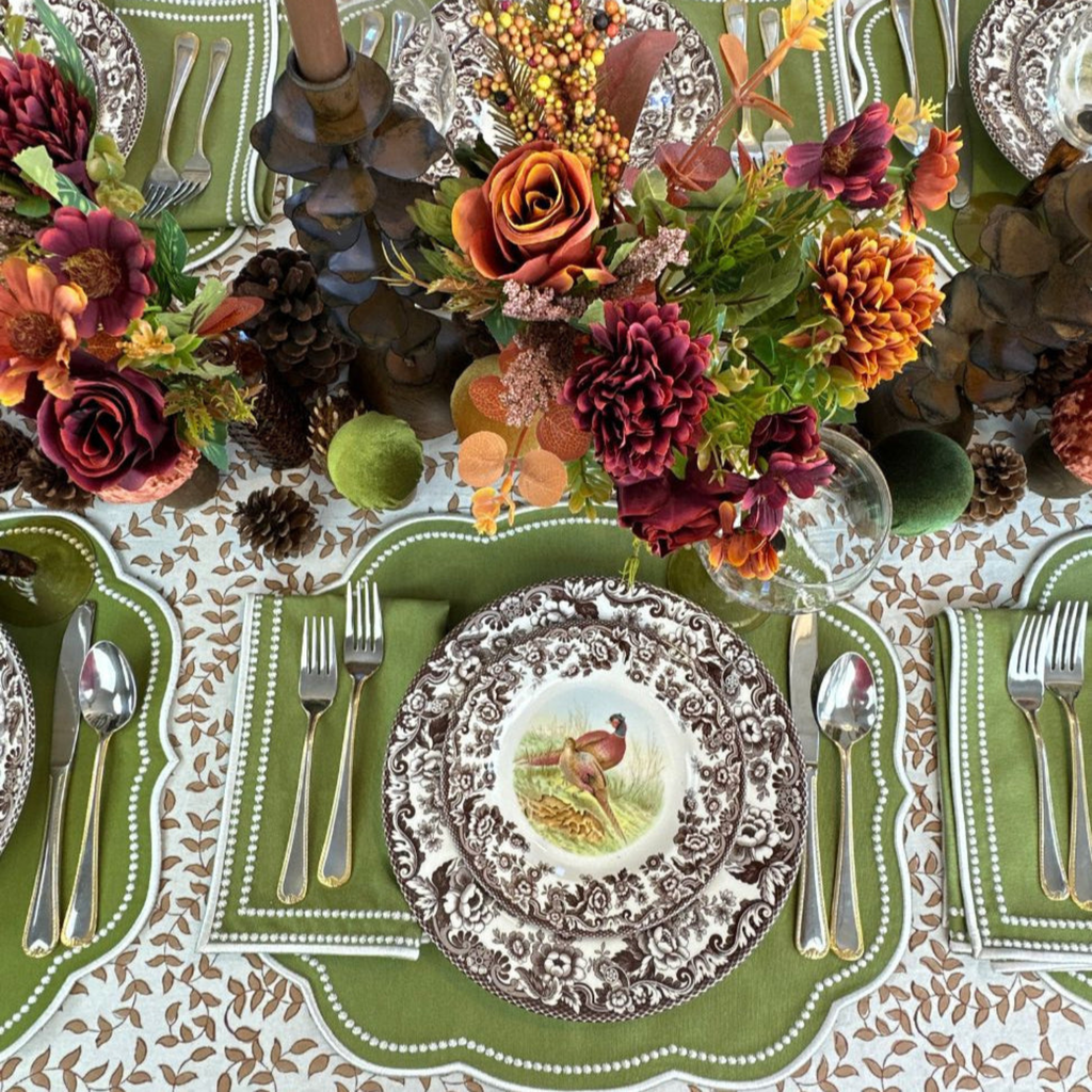 Woodland Leaves Tablecloth - The Well Appointed House 