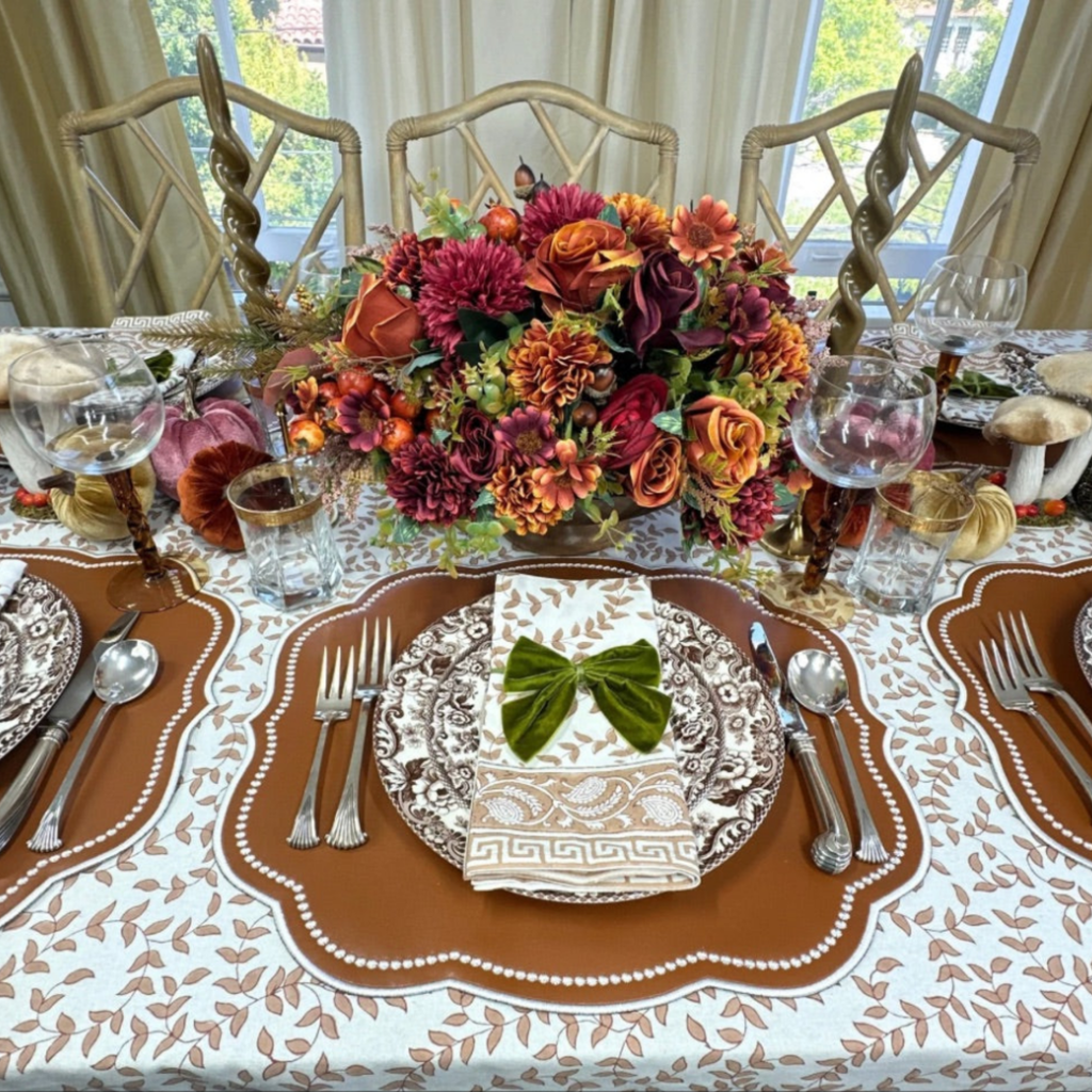 Woodland Leaves Tablecloth - The Well Appointed House 