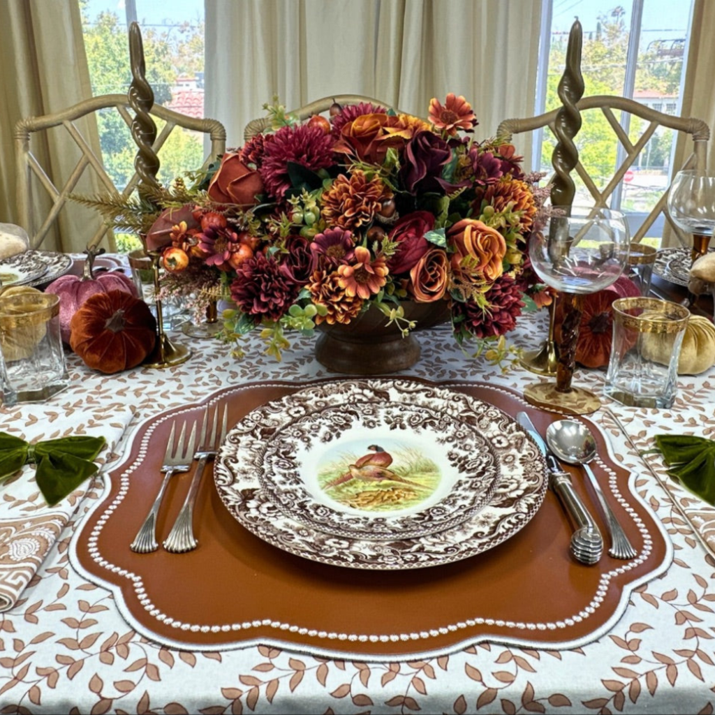 Woodland Leaves Tablecloth - The Well Appointed House 