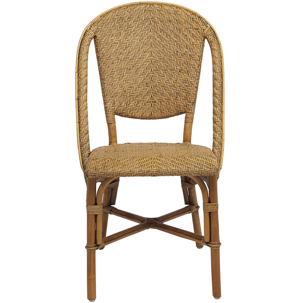 Woven Rattan Bistro Chair - Available in Two Colors - Dining Chairs - The Well Appointed House