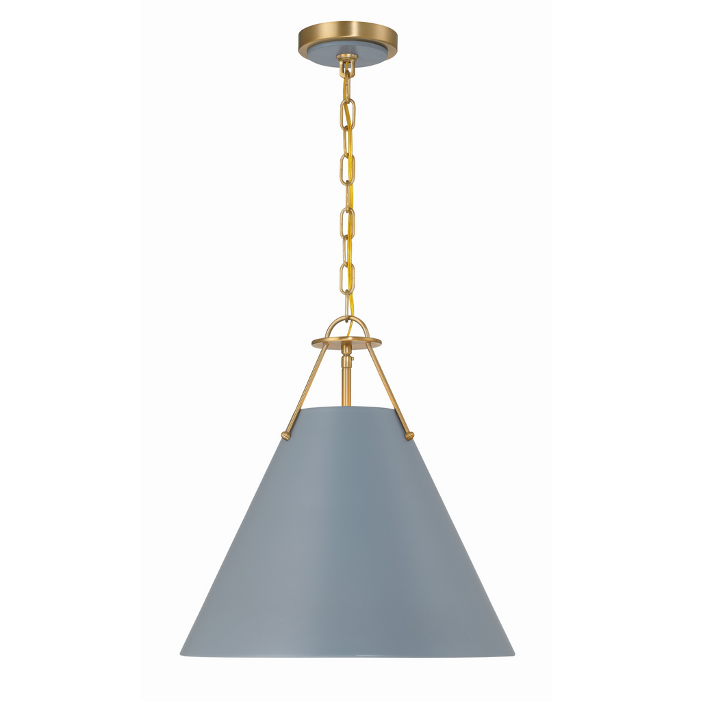 Xavier 3 Light Pendant in Blue - The Well Appointed House