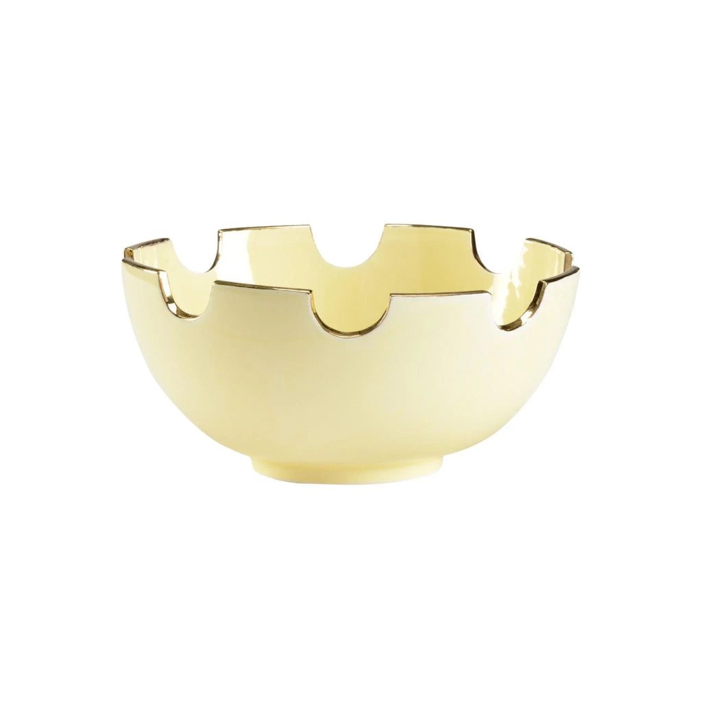 Yellow and Gold Decorative Ceramic Bowl - Decorative Bowls - The Well Appointed House