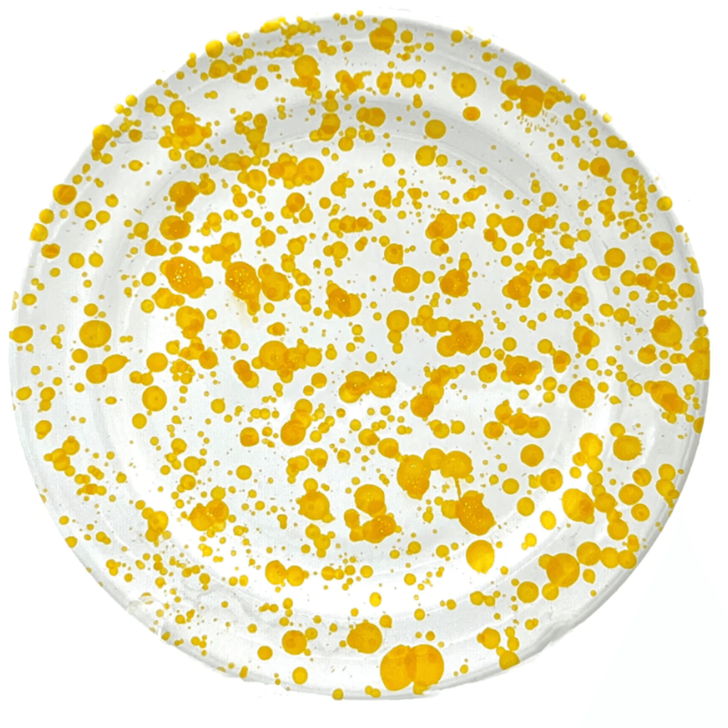 Yellow & White Speckled Ceramic Dinner Plate - Dinnerware - The Well Appointed House