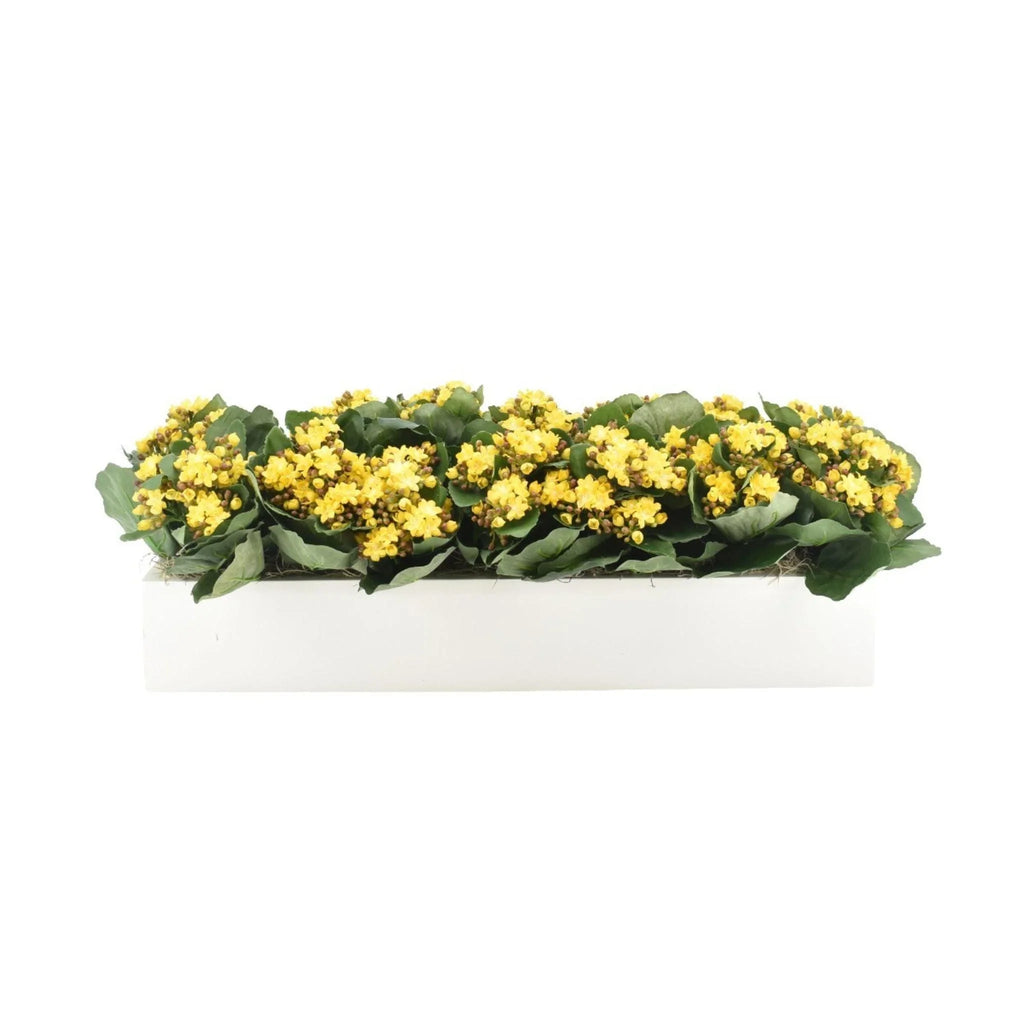 Yellow Faux Kalanchoes in Planter - Florals & Greenery - The Well Appointed House