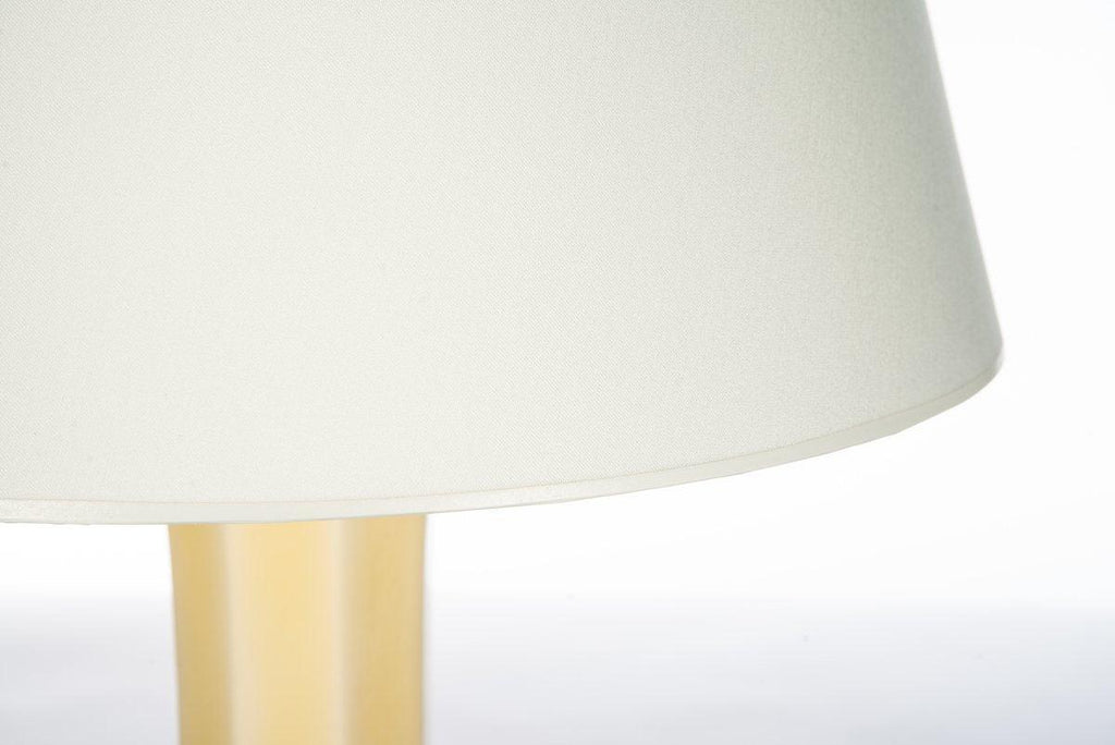 Yellow Vase Shaped Italian Table Lamp With Gold Base - Table Lamps - The Well Appointed House