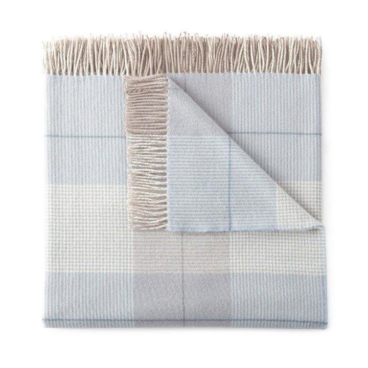 York Plaid Throw Blanket in Blue - Blankets & Quilts - The Well Appointed House