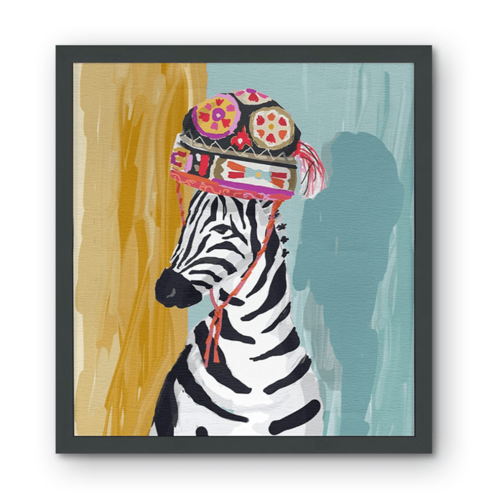 Zebra Framed Wall Art - Paintings - The Well Appointed House