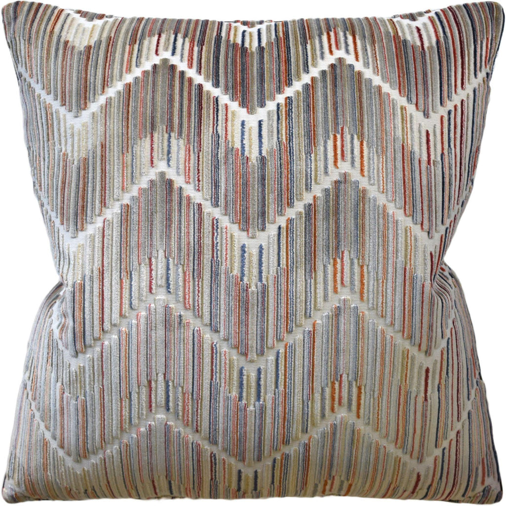 Zig Zag Anniston Multi-Colored Chevron Decorative Square Throw Pillow - Pillows - The Well Appointed House