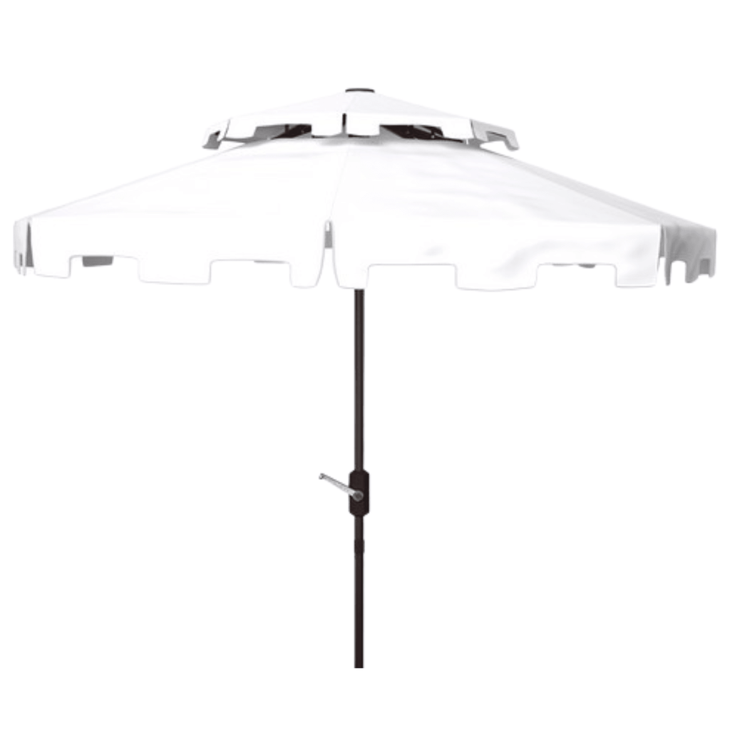 9ft Double Top Market Umbrella in White - Outdoor Umbrellas - The Well Appointed House
