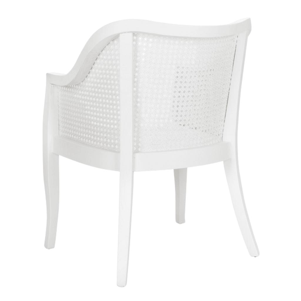 Bradley Contemporary White Elm Cane Dining Chair - Dining Chairs - The Well Appointed House
