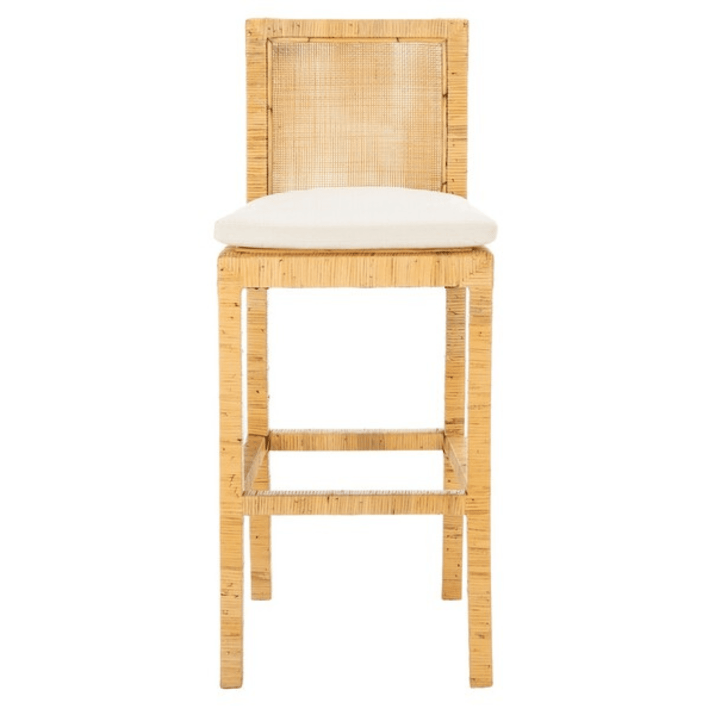 Cane Bar Stool With Cushion - Bar & Counter Stools - The Well Appointed House