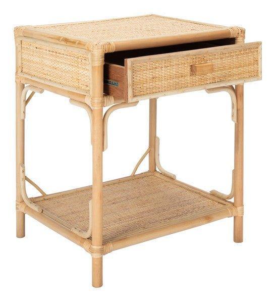Bamboo & Rattan One Drawer Nightstand - Nightstands & Chests - The Well Appointed House