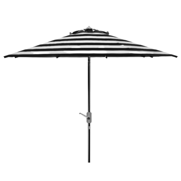 Safavieh 9 ft. Iris Fashion Line Umbrella Black & White