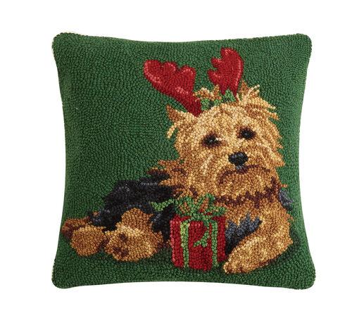 Christmas Yorkshire Terrier Green Decorative Throw Pillow - Christmas -  The Well Appointed House