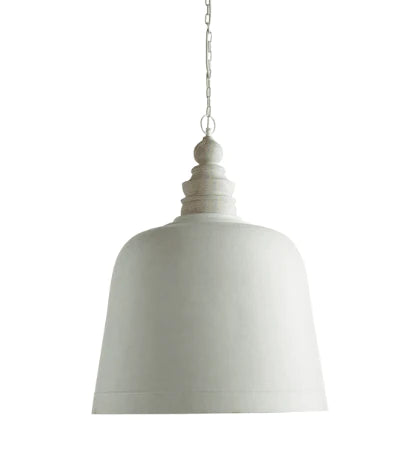 Grande White Dome Pendant Light with Gold Interior Lining - Chandeliers & Pendants - The Well Appointed House