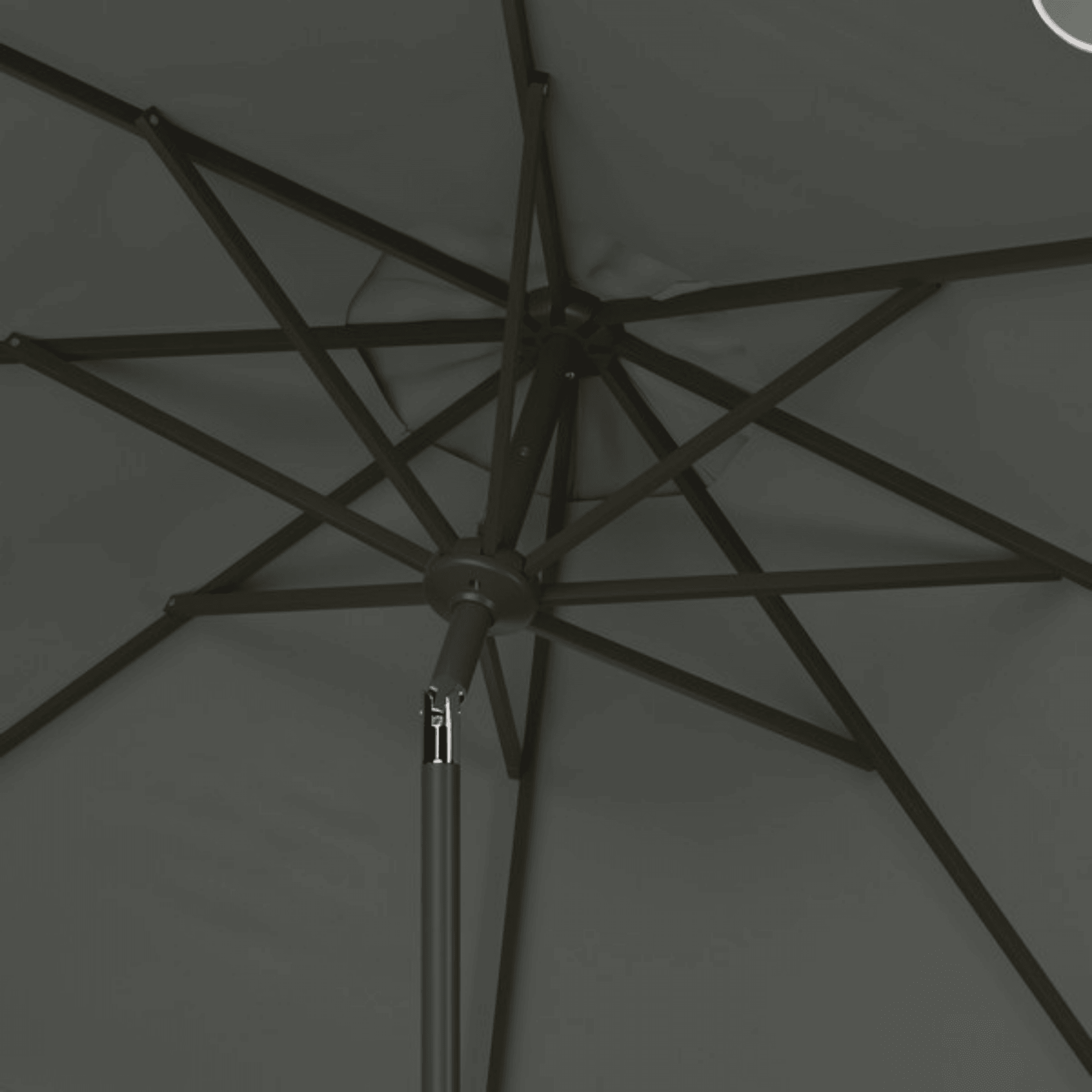 grey umbrella patio SAFAVIEH Outdoor Gracelyn 11Ft Round Crank Umbrella
