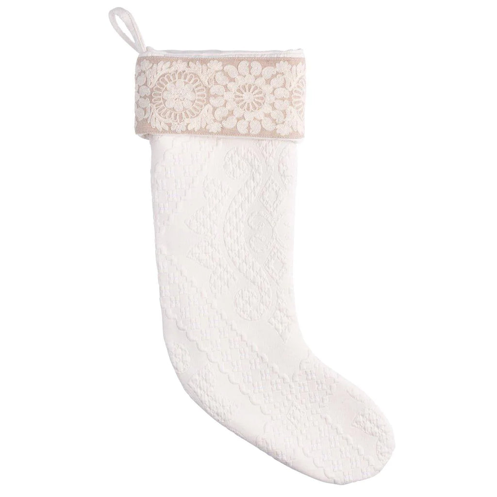 Ivory Eugenie Stocking - Christmas - The Well Appointed House