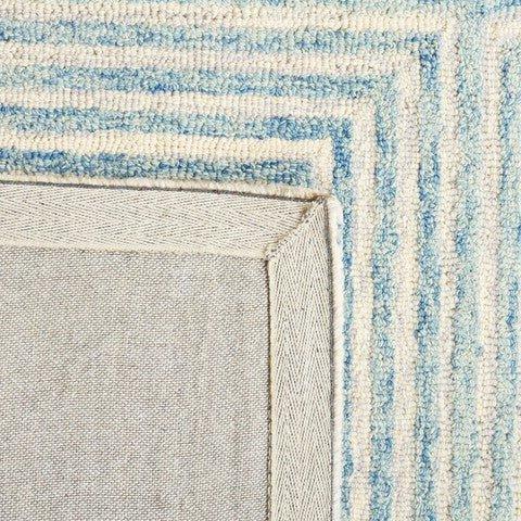 Light Blue & Ivory Hand Tufted Geometric Motif Area Rug – The Well ...