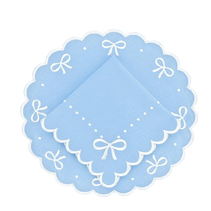 Juliet Bows Napkin in Blue - Well Appointed House