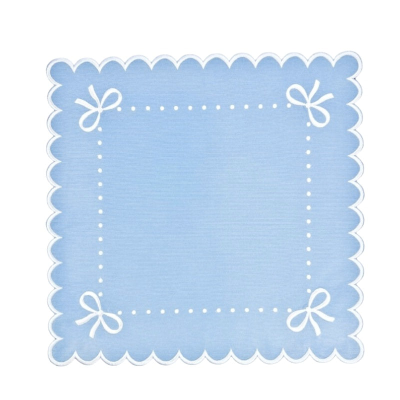 Juliet Bows Napkin in Blue - Well Appointed House