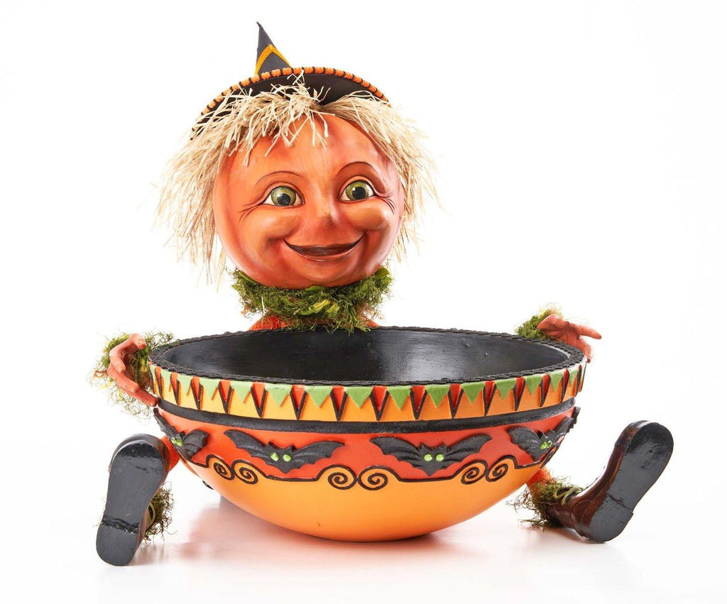 Pumpkin Candy Bowl Decoration - Halloween -  The Well Appointed House