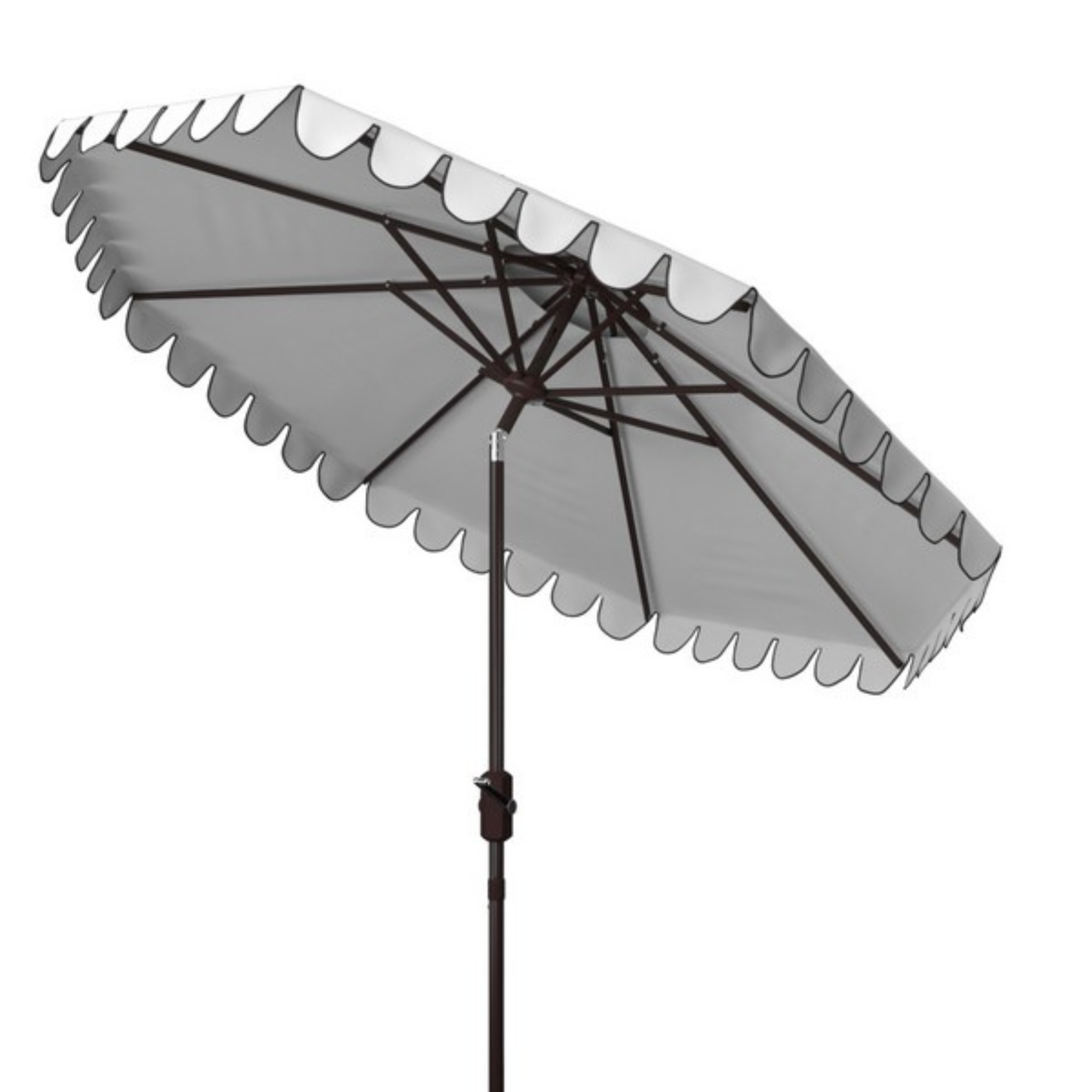 double top round deluxe patio umbrella Safavieh 9 ft. Venice Double Top Umbrella White & Black