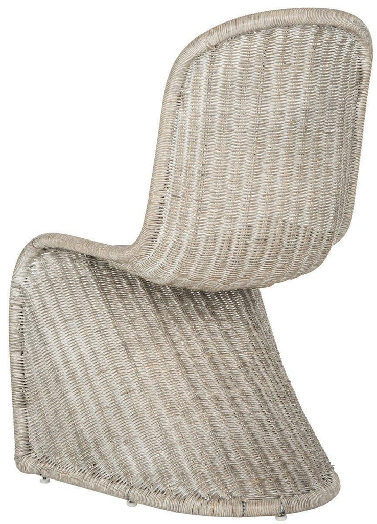 Set of 2 Contemporary Danish Curve Wicker Side Chairs - Dining Chairs -  The Well Appointed House