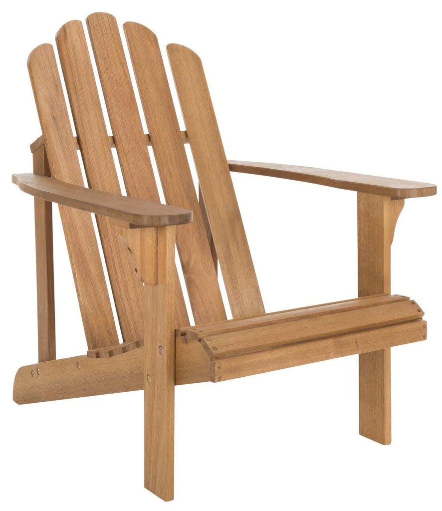 Traditional Natural Adirondack Chair in Eucalyptus Wood - Outdoor Chairs & Chaises - The Well Appointed House