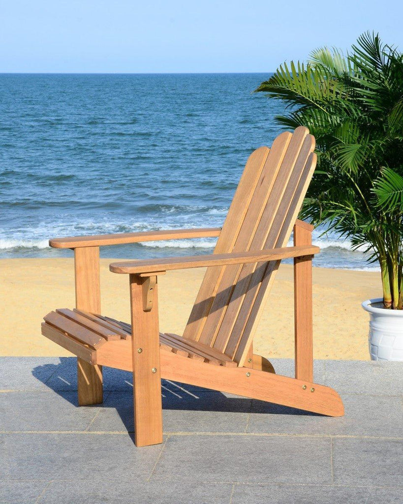 Traditional Natural Adirondack Chair in Eucalyptus Wood - Outdoor Chairs & Chaises - The Well Appointed House