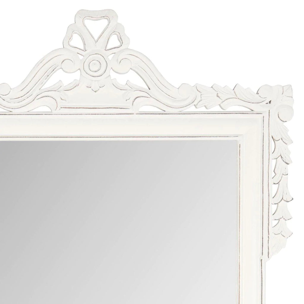 Traditional Rectangular Mirror in Antique White - Wall Mirrors - The Well Appointed House