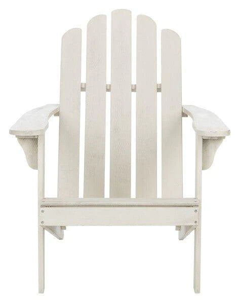 Traditional White Adirondack Chair in Eucalyptus Wood - Outdoor Chairs & Chaises - The Well Appointed House