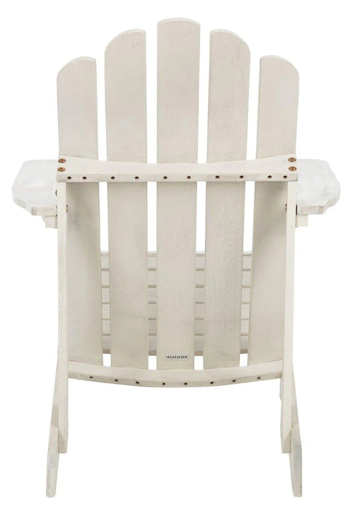 Traditional White Adirondack Chair in Eucalyptus Wood - Outdoor Chairs & Chaises - The Well Appointed House