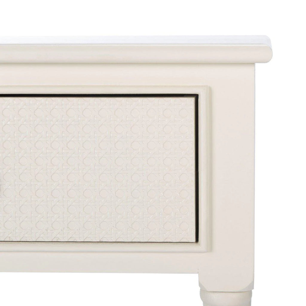 Two Drawer Textured Classic Contemporary Console in White - Sideboards & Consoles -  The Well Appointed House