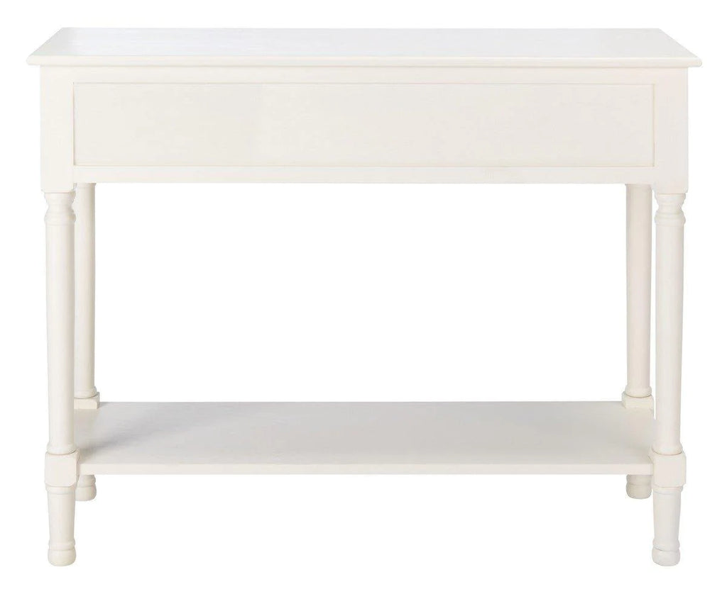 Two Drawer Textured Classic Contemporary Console in White - Sideboards & Consoles -  The Well Appointed House