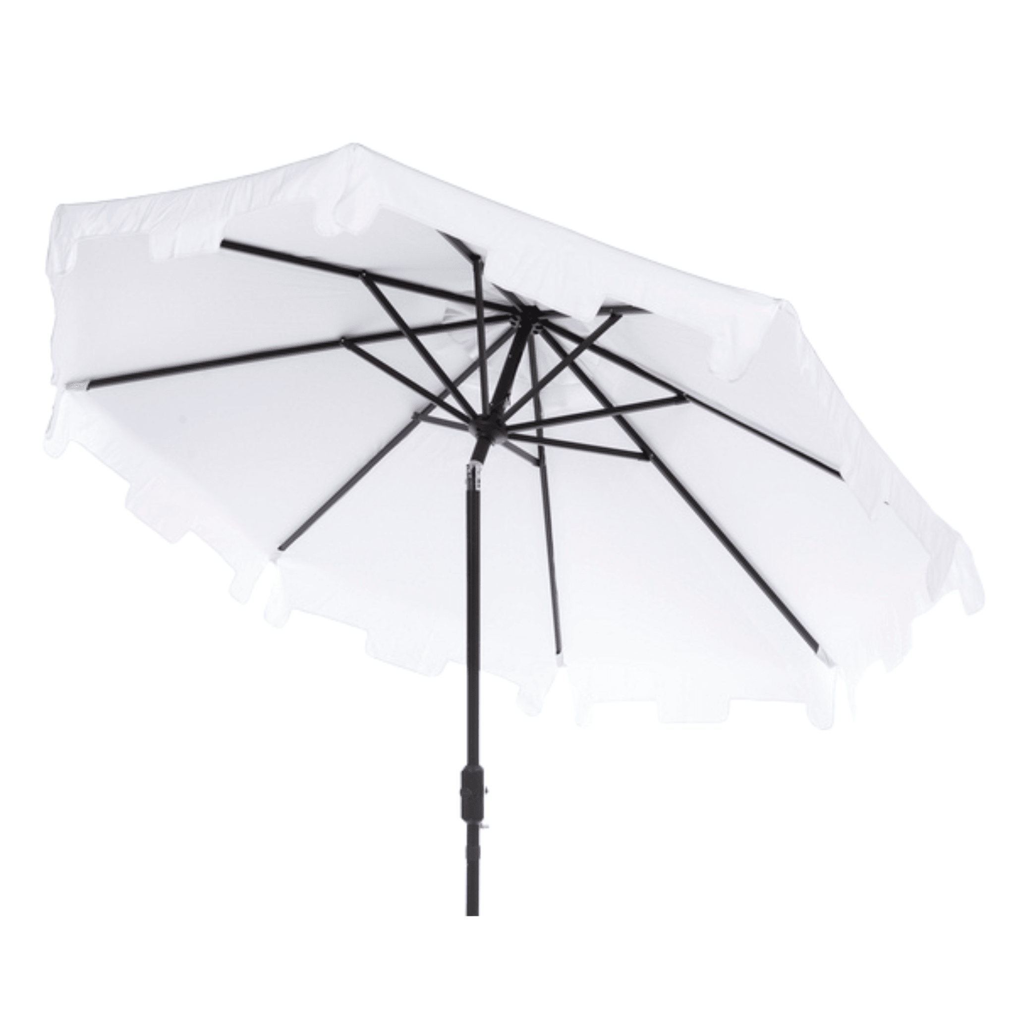 9 foot white patio umbrella Safavieh Outdoor Zimmerman Market Umbrella, White, 9 ft
